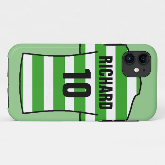 Fußball-Shirt in den grünen Hopfen Case-Mate iPhone Hülle (Rückseite (Horizontal))