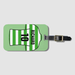 Fußball-Shirt in den grünen Hopfen Gepäckanhänger