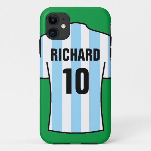 Fußball-Shirt in Light Blue Case-Mate iPhone Case (Rückseite)