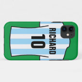 Fußball-Shirt in Light Blue Case-Mate iPhone Case (Rückseite (Horizontal))