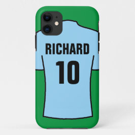 Fußball-Shirt in Light Blue Case-Mate iPhone Case