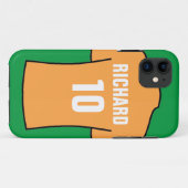 Fußball-Shirt in Old Gold Case-Mate iPhone Fall Hülle (Rückseite (Horizontal))
