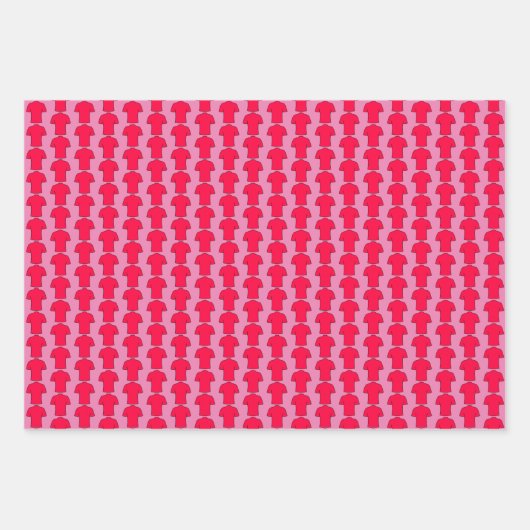 Fußball-Shirt in roten Umschlagpapier-Blättern Geschenkpapier Set (Vorderseite 2)