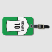 Fußball-Shirt in Weiß Gepäckanhänger (Vorderseite (Horizontal))