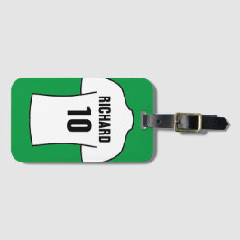 Fußball-Shirt in Weiß Gepäckanhänger