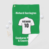 Fußball-Shirt in Weißgolfhandtuch Golfhandtuch (Insitu)