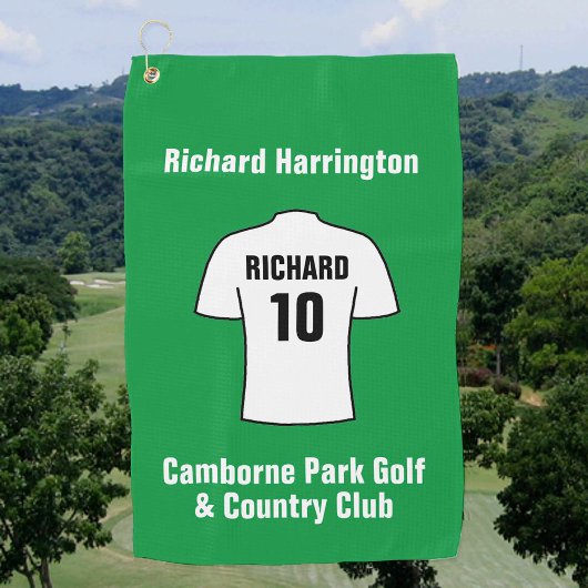 Fußball-Shirt in Weißgolfhandtuch Golfhandtuch