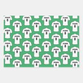 Fußball-Shirt in Weißverpackungspapierblättern Geschenkpapier Set (Vorderseite 3)