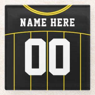 Fußball Shirt Name & Nummer Glasuntersetzer