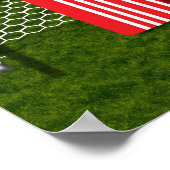 Fußball Shirt Rotes Personalisiertes Poster (Ecke)