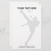Fußball-Silhouette Briefpapier (Vorne/Hinten)
