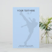Fußball-Silhouette Briefpapier (Stehend Vorderseite)