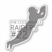 Fußball Silhouette Custom Team Aufkleber (Vorderseite)