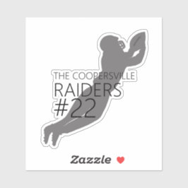 Fußball Silhouette Custom Team Aufkleber