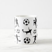 Fußball-Silhouette Fußball-Ball Kaffeetasse (Mittel)