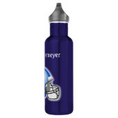 Fußball Silhouette Spieler und Ball personalisiere Edelstahlflasche (Rechts)