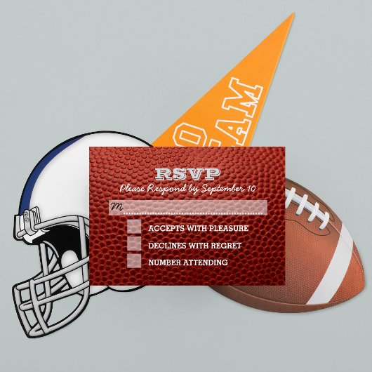 Fußball Silver Bar Mitzvah RSVP-Karte RSVP Karte