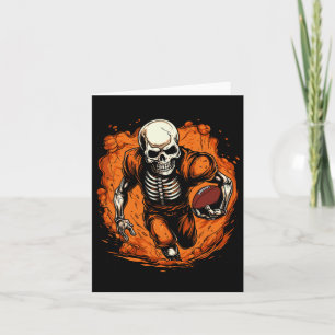 Fußball Skeleton Football Spieler Halloween Spooky Karte