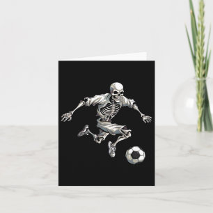 Fußball-Skeleton Fußball Halloween Skull Lov spiel Karte
