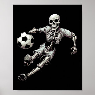 Fußball-Skeleton Fußball Halloween Skull Lov spiel Poster