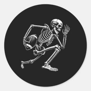 Fußball Skelett Fußball Fußball Halloween Skull sp Runder Aufkleber