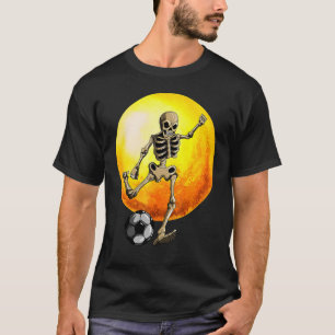 Fußball-Skelett Halloween Fußball-Player Halloween T-Shirt