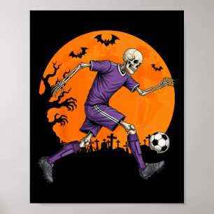 Fußball Skelett Halloween Fußll Grusel Jungen Fußb Poster