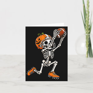 Fußball Skelett Halloween Kürbis  Karte