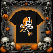 Fußball-Skelett | Zurück Halloween T-Shirt