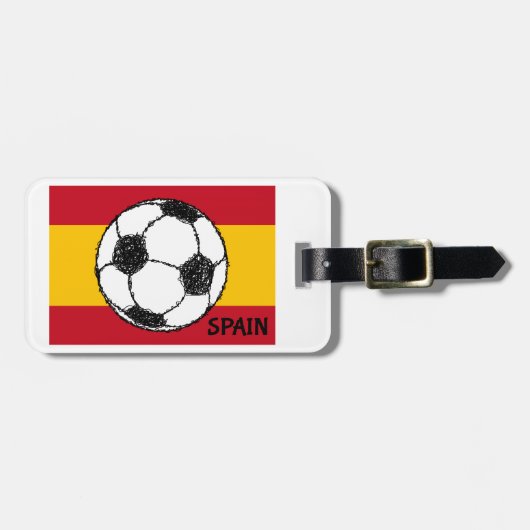 Fußball-Sketch, Spanien Gepäckanhänger (Vorderseite horizontal)