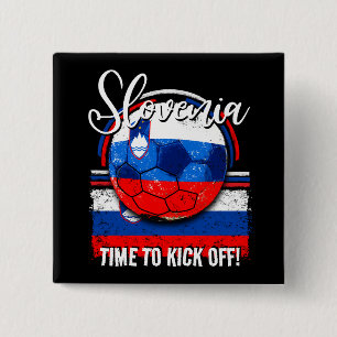 Fußball-Slowenische Flagge, Not leidender Fußball- Button