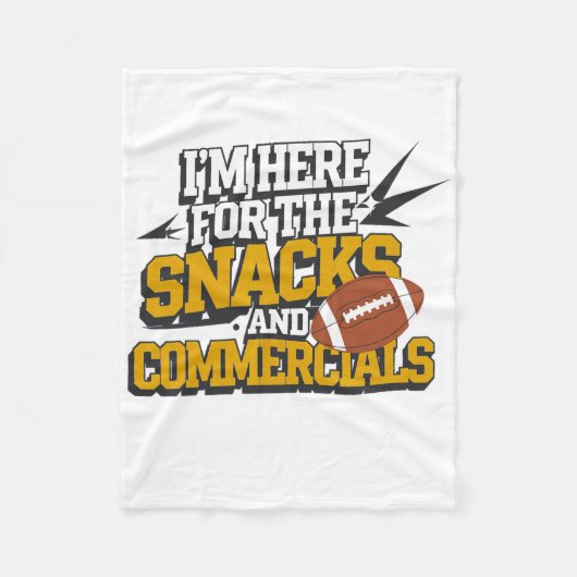 Fußball Snacks Und Werbespots Kickoff Männer Und F Fleecedecke (Vorderseite)