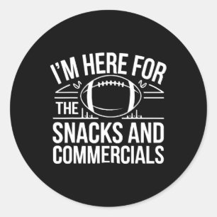 Fußball Snacks und Werbung Spieltag Runder Aufkleber