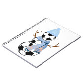 Fußball Snowman. Notizblock (Linke Seite)