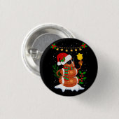Fußball Snowman Weihnachtsmannmütze Frohe Weihnach Button (Vorne & Hinten)