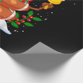 Fußball Snowman Weihnachtsmannmütze Frohe Weihnach Geschenkpapier (Ecke)