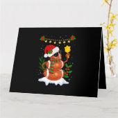 Fußball Snowman Weihnachtsmannmütze Frohe Weihnach Karte (Gelbe Blume)