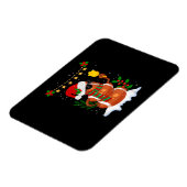 Fußball Snowman Weihnachtsmannmütze Frohe Weihnach Magnet (Linke Seite)