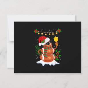Fußball Snowman Weihnachtsmannmütze Frohe Weihnach RSVP Karte