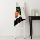 Fußball Snowman Weihnachtsmannmütze Frohe Weihnach Sherpadecke (Beispiel)