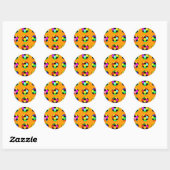 Fußball - Soccer Pattern Runder Aufkleber (Blatt)