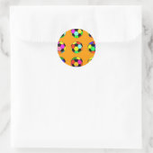 Fußball - Soccer Pattern Runder Aufkleber (Tasche)
