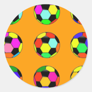 Fußball - Soccer Pattern Runder Aufkleber