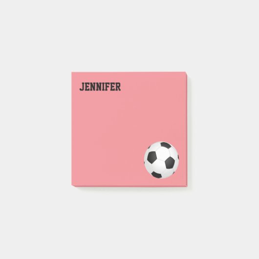 Fußball-Sonderposten, die er zur Personalisierung Post-it Klebezettel (Vorderseite)
