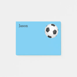 Fußball-Sonderposten, die er zur Personalisierung  Post-it Klebezettel