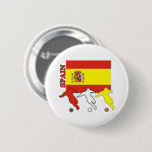 Fußball Spanien Button (Vorne & Hinten)