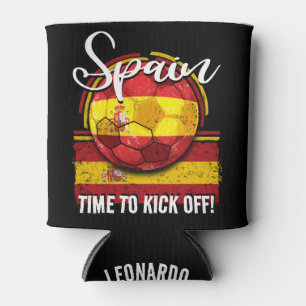 Fußball Spanien Flagge, Spanischer Fußballfan Dosenkühler