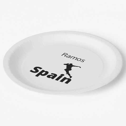Fußball Spanien Pappteller (Schrägansicht)