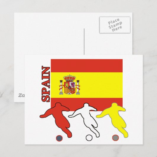 Fußball Spanien Postkarte (Vorne/Hinten)