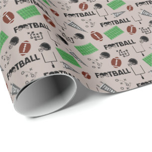 Fußball Spaß auf Blassbraun Geschenkpapier